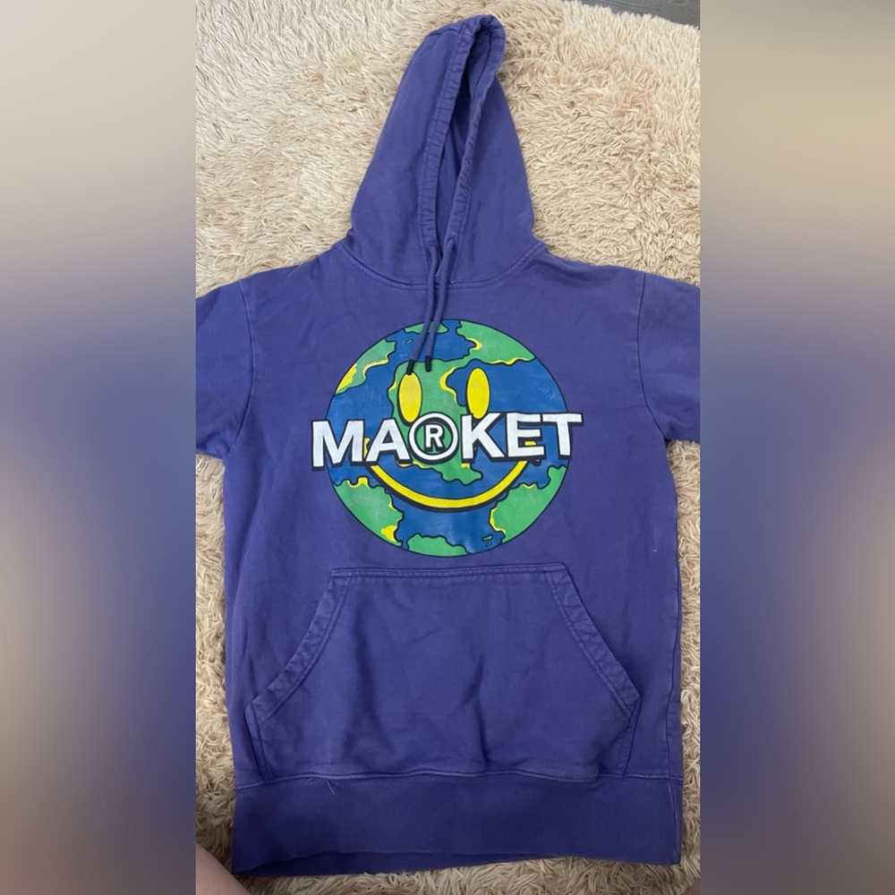 market purple hoodie